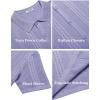 imageCOOFANDY Mens Knit Shirts Short Sleeve Button Down Polo Shirt Fashion Casual Summer Beach ShirtsLilac