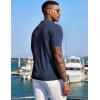 imageCOOFANDY Mens Knit Shirts Short Sleeve Button Down Polo Shirt Fashion Casual Summer Beach ShirtsNavy Blue