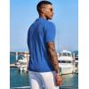 imageCOOFANDY Mens Knit Shirts Short Sleeve Button Down Polo Shirt Fashion Casual Summer Beach ShirtsRoyal Blue