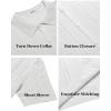 imageCOOFANDY Mens Knit Shirts Short Sleeve Button Down Polo Shirt Fashion Casual Summer Beach ShirtsWhite