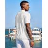 imageCOOFANDY Mens Knit Shirts Short Sleeve Button Down Polo Shirt Fashion Casual Summer Beach ShirtsWhite