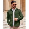 imageCOOFANDY Mens Long Sleeve Button Down Shirt Wrinkle Free Casual Shirt for Men Untucked Shirts with Pocket for WeddingArmy Green