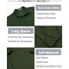 imageCOOFANDY Mens Long Sleeve Button Down Shirt Wrinkle Free Casual Shirt for Men Untucked Shirts with Pocket for WeddingArmy Green