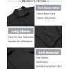 imageCOOFANDY Mens Long Sleeve Button Down Shirt Wrinkle Free Casual Shirt for Men Untucked Shirts with Pocket for WeddingBlack