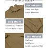 imageCOOFANDY Mens Long Sleeve Button Down Shirt Wrinkle Free Casual Shirt for Men Untucked Shirts with Pocket for WeddingCamel
