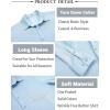 imageCOOFANDY Mens Long Sleeve Button Down Shirt Wrinkle Free Casual Shirt for Men Untucked Shirts with Pocket for WeddingClear Blue