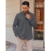 imageCOOFANDY Mens Long Sleeve Button Down Shirt Wrinkle Free Casual Shirt for Men Untucked Shirts with Pocket for WeddingDark Grey