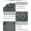imageCOOFANDY Mens Long Sleeve Button Down Shirt Wrinkle Free Casual Shirt for Men Untucked Shirts with Pocket for WeddingDark Grey