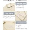 imageCOOFANDY Mens Long Sleeve Button Down Shirt Wrinkle Free Casual Shirt for Men Untucked Shirts with Pocket for WeddingKhaki