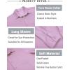 imageCOOFANDY Mens Long Sleeve Button Down Shirt Wrinkle Free Casual Shirt for Men Untucked Shirts with Pocket for WeddingLavender