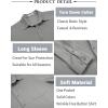 imageCOOFANDY Mens Long Sleeve Button Down Shirt Wrinkle Free Casual Shirt for Men Untucked Shirts with Pocket for WeddingLight Grey