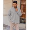 imageCOOFANDY Mens Long Sleeve Button Down Shirt Wrinkle Free Casual Shirt for Men Untucked Shirts with Pocket for WeddingLight Grey