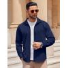 imageCOOFANDY Mens Long Sleeve Button Down Shirt Wrinkle Free Casual Shirt for Men Untucked Shirts with Pocket for WeddingNavy Blue