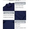 imageCOOFANDY Mens Long Sleeve Button Down Shirt Wrinkle Free Casual Shirt for Men Untucked Shirts with Pocket for WeddingNavy Blue