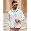 imageCOOFANDY Mens Long Sleeve Button Down Shirt Wrinkle Free Casual Shirt for Men Untucked Shirts with Pocket for WeddingWhite
