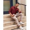 imageCOOFANDY Mens Long Sleeve Button Down Shirt Wrinkle Free Casual Shirt for Men Untucked Shirts with Pocket for WeddingWine Red