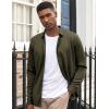imageCOOFANDY Mens Long Sleeve Dress Shirt Casual Button Down Shirts Wrinkle Free Untucked ShirtArmy Green