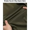 imageCOOFANDY Mens Long Sleeve Dress Shirt Casual Button Down Shirts Wrinkle Free Untucked ShirtArmy Green
