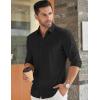 imageCOOFANDY Mens Long Sleeve Dress Shirt Casual Button Down Shirts Wrinkle Free Untucked ShirtBlack