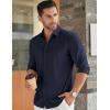 imageCOOFANDY Mens Long Sleeve Dress Shirt Casual Button Down Shirts Wrinkle Free Untucked ShirtBlueviolet