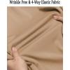 imageCOOFANDY Mens Long Sleeve Dress Shirt Casual Button Down Shirts Wrinkle Free Untucked ShirtCamel