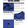 imageCOOFANDY Mens Long Sleeve Dress Shirt Casual Button Down Shirts Wrinkle Free Untucked ShirtDark Blue