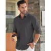 imageCOOFANDY Mens Long Sleeve Dress Shirt Casual Button Down Shirts Wrinkle Free Untucked ShirtDark Grey