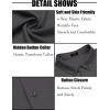 imageCOOFANDY Mens Long Sleeve Dress Shirt Casual Button Down Shirts Wrinkle Free Untucked ShirtDark Grey