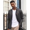 imageCOOFANDY Mens Long Sleeve Dress Shirt Casual Button Down Shirts Wrinkle Free Untucked ShirtDark Grey
