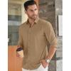 imageCOOFANDY Mens Long Sleeve Dress Shirt Casual Button Down Shirts Wrinkle Free Untucked ShirtDark Khaki