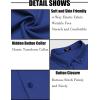 imageCOOFANDY Mens Long Sleeve Dress Shirt Casual Button Down Shirts Wrinkle Free Untucked ShirtDeep Blue