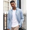 imageCOOFANDY Mens Long Sleeve Dress Shirt Casual Button Down Shirts Wrinkle Free Untucked ShirtLight Blue