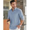 imageCOOFANDY Mens Long Sleeve Dress Shirt Casual Button Down Shirts Wrinkle Free Untucked ShirtLight Blue