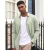 imageCOOFANDY Mens Long Sleeve Dress Shirt Casual Button Down Shirts Wrinkle Free Untucked ShirtLight Green