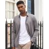 imageCOOFANDY Mens Long Sleeve Dress Shirt Casual Button Down Shirts Wrinkle Free Untucked ShirtLight Grey