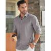 imageCOOFANDY Mens Long Sleeve Dress Shirt Casual Button Down Shirts Wrinkle Free Untucked ShirtLight Grey