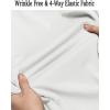 imageCOOFANDY Mens Long Sleeve Dress Shirt Casual Button Down Shirts Wrinkle Free Untucked ShirtWhite