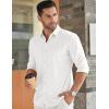 imageCOOFANDY Mens Long Sleeve Dress Shirt Casual Button Down Shirts Wrinkle Free Untucked ShirtWhite