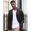 imageCOOFANDY Mens Long Sleeve Dress Shirt Casual Button Down Shirts Wrinkle Free Untucked ShirtWhite Dots Black