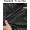 imageCOOFANDY Mens Long Sleeve Dress Shirt Casual Button Down Shirts Wrinkle Free Untucked ShirtWhite Dots Black