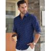 imageCOOFANDY Mens Long Sleeve Dress Shirt Casual Button Down Shirts Wrinkle Free Untucked ShirtWhite Sharks Navy