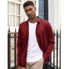 imageCOOFANDY Mens Long Sleeve Dress Shirt Casual Button Down Shirts Wrinkle Free Untucked ShirtWine Red