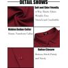 imageCOOFANDY Mens Long Sleeve Dress Shirt Casual Button Down Shirts Wrinkle Free Untucked ShirtWine Red