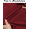 imageCOOFANDY Mens Long Sleeve Dress Shirt Casual Button Down Shirts Wrinkle Free Untucked ShirtWine Red