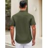 imageCOOFANDY Mens Short Sleeve Casual Button Down Shirts Summer Untucked Dress Shirts with PocketArmy Green