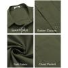 imageCOOFANDY Mens Short Sleeve Casual Button Down Shirts Summer Untucked Dress Shirts with PocketArmy Green