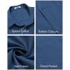 imageCOOFANDY Mens Short Sleeve Casual Button Down Shirts Summer Untucked Dress Shirts with PocketBlue