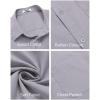 imageCOOFANDY Mens Short Sleeve Casual Button Down Shirts Summer Untucked Dress Shirts with PocketGrey