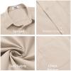 imageCOOFANDY Mens Short Sleeve Casual Button Down Shirts Summer Untucked Dress Shirts with PocketKhaki