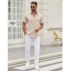 imageCOOFANDY Mens Short Sleeve Casual Button Down Shirts Summer Untucked Dress Shirts with PocketKhaki
